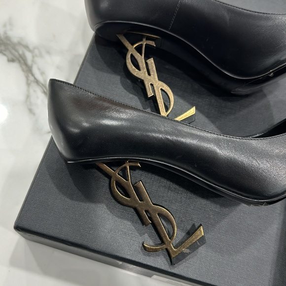 YSL Opyum black heel with bronze detail - Picture 5 of 5